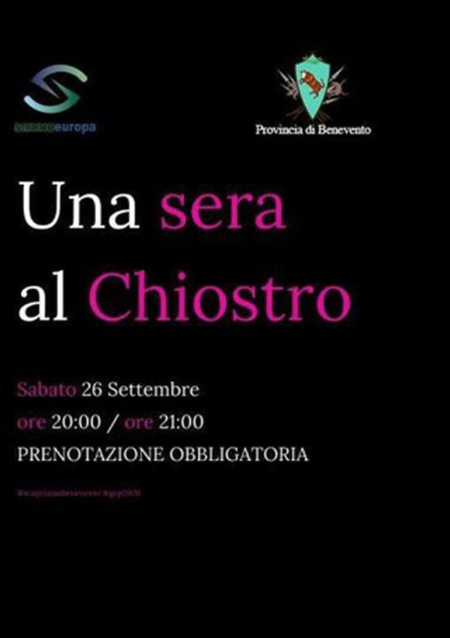 una sera al chiostro una sera al chiostro
